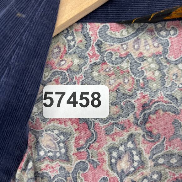 EDDIE BAUER Dress S Twill Paisley Fit & Flare Cottagecore Long Sleeve Cotton Red - Picture 13 of 13